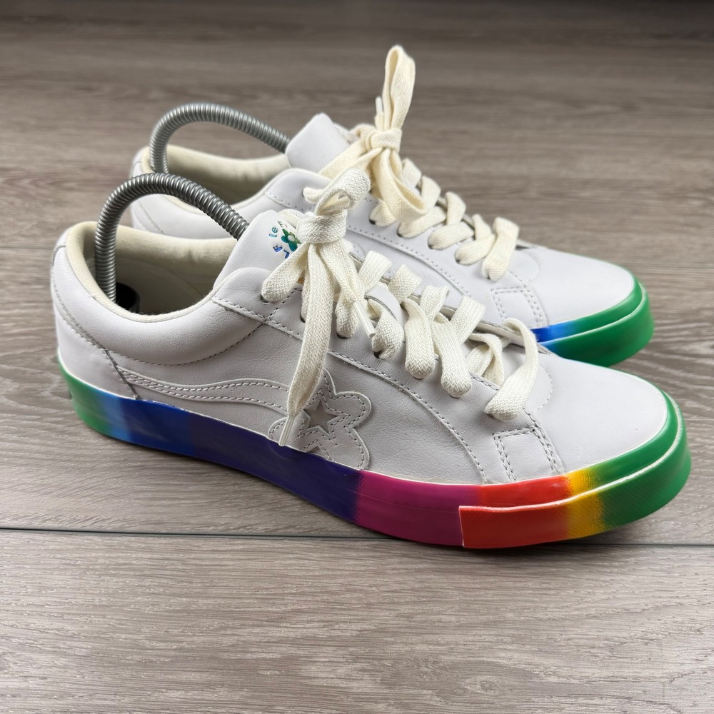 Converse Unisex Sneakers Golf Le Fleur One Star Rainbow White 9.5M/11.5W